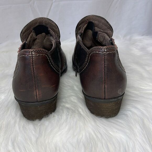 Earth Peak Peru Sundown Brown Leather Booties Sz 10 - Picture 4 of 7